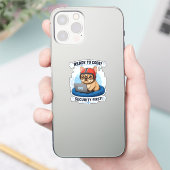 Grappige Franse Coder Cybersecurity Hond Sticker (Telefoon)