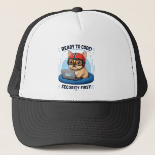 Grappige Franse Coder Cybersecurity Hond Sticker Trucker Pet