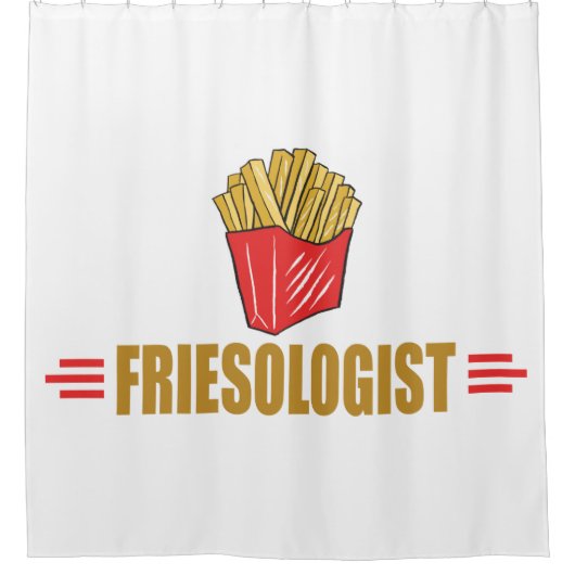 Grappige Franse Frieten Douchegordijn (Voorkant)