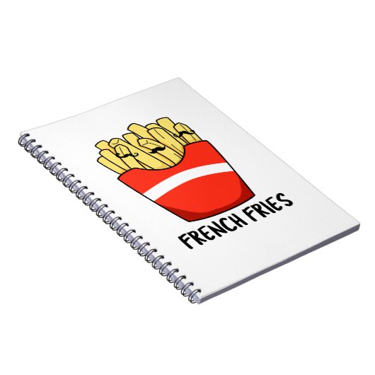 Grappige Franse frietjes Fast Food grap Notitieboek (Rechterzijde)