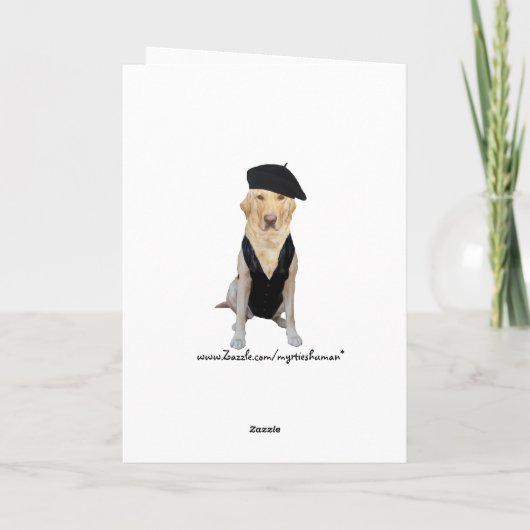 Grappige Franse hond / lab Valentijn Feestdagen Kaart (Achterkant)