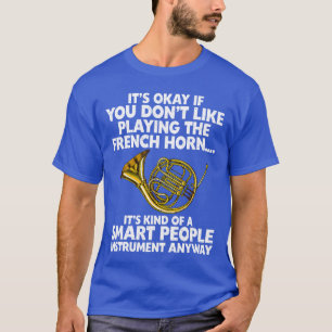 Grappige Franse hoornkunst voor mannen vrouwen hoo T-shirt