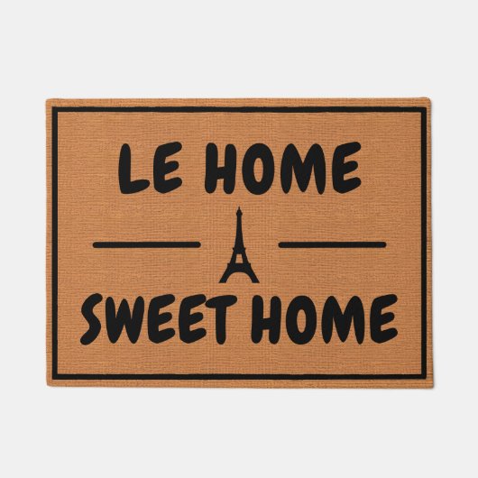 Grappige Franse Humor Rustic Brown Minimalist Deurmat (Voorkant)