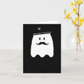 Grappige Franse leraar Halloween Bonjour Ghost Kaart (Gele Bloem)