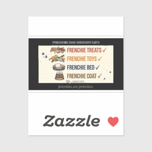 Grappige Franse Moeder Boodschappenlijst Franse Bu Sticker (Vel)