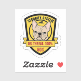 Grappige Franse VeiligheidsSysteem Oordeel Hond Mo Sticker