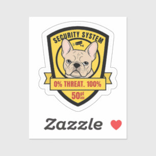 Grappige Franse VeiligheidsSysteem Oordeel Hond Mo Sticker