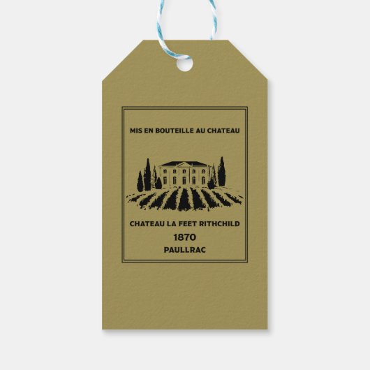 Grappige Franse verjaardag Cadeaulabel (Achterkant)