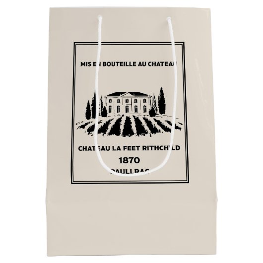 Grappige Franse verjaardag Medium Cadeauzakje (Achterkant)