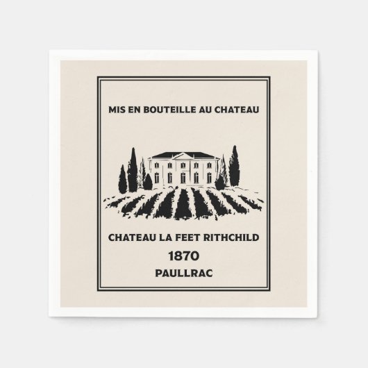 Grappige Franse verjaardag Servet (Voorkant)