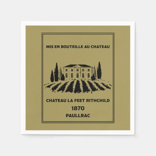 Grappige Franse verjaardag Servet (Voorkant)