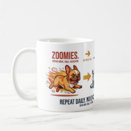 Grappige Franse Zoomies naar Coma Dagelijkse Routi Koffiemok