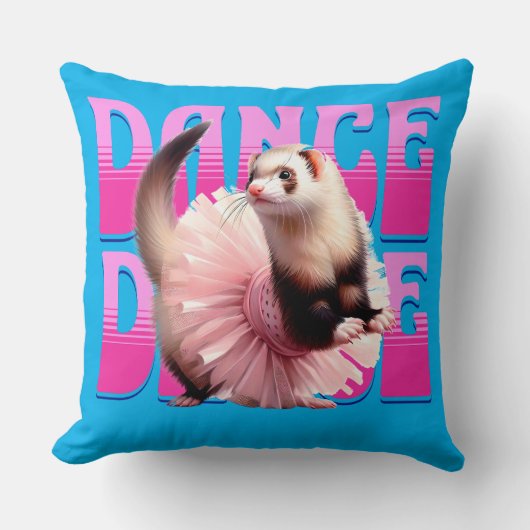 Grappige Fret in een Tutu Dansend Kussen (Voorkant)