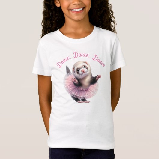 Grappige fret in een Tutu Doing Ballet T-shirt (Voorkant)