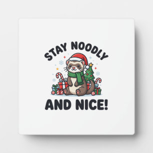 Grappige Fret Kerstmis Blijf Krolzig En Aardig Fotoplaat