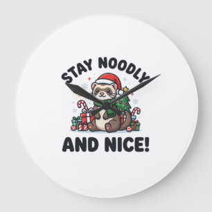 Grappige Fret Kerstmis Blijf Krolzig En Aardig Grote Klok