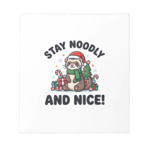 Grappige Fret Kerstmis Blijf Noodly En Leuk Notitieblok