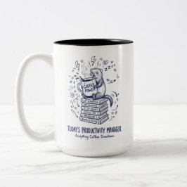 Grappige Fret Koffiemok Cadeau voor Boekliefhebber Tweekleurige Koffiemok