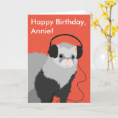 Grappige fret muziek liefhebber verjaardag kaart (Gele Bloem)