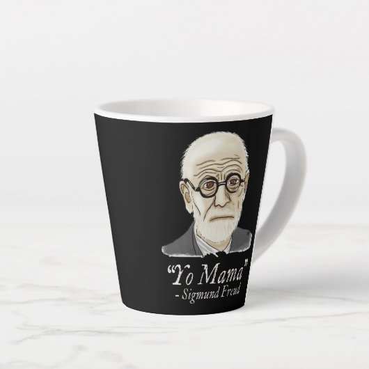 Grappige Freud psychologie Latte Mok (Rechterhoek)