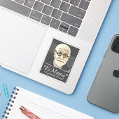 Grappige Freud psychologie Sticker (Laptop met iPhone)