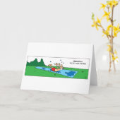 Grappige freudiaanse slip en glijbaan kaart (Gele Bloem)