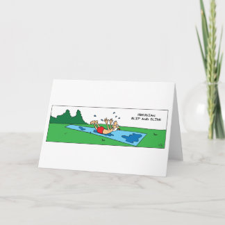 Grappige freudiaanse slip en glijbaan kaart