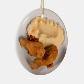 Grappige Fried Chicken Pun Christmas Keramisch Ornament (Rechts)