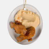 Grappige Fried Chicken Pun Christmas Keramisch Ornament (Links)