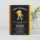 Grappige Friendsmas-uitnodigingen Bier Kaart (Staand voorkant)