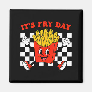 Grappige Frietdag Vrijdag Franse Friet Snack Fast Magneet