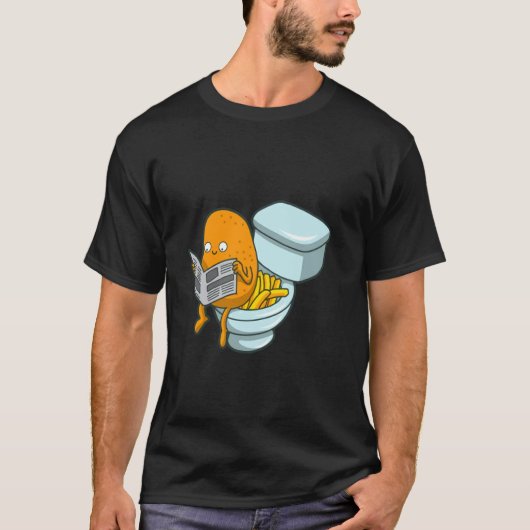 Grappige frietjes Fastfood Liefhebber geschenken T-shirt (Voorkant)