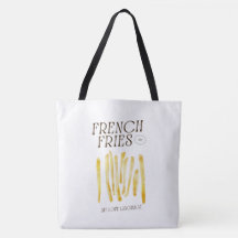 Grappige frietjes houden van Canvas tas