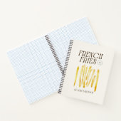 Grappige frietjes houden van Canvas tas Notitieboek (Binnen)