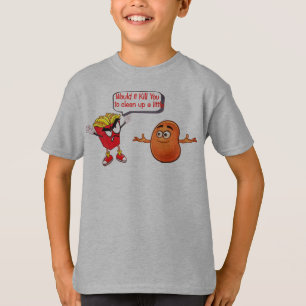 Grappige frietjes, snob Franse aardappelhoofd Humo T-shirt