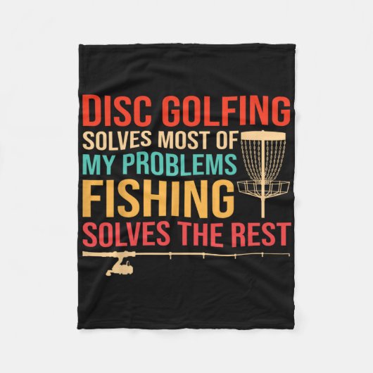 Grappige Frisbee Disc Golf En Visliefhebber Disc G Fleece Deken (Voorkant)