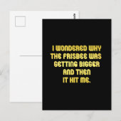 Grappige Frisbee-grap Briefkaart (Voorkant / Achterkant)