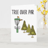 Grappige Frisbee Quote - Boom Over Par. Bomen Disc Kaart (Gele Bloem)