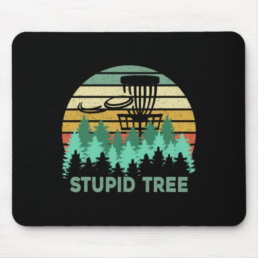 Grappige Frisbee Stomme Boom Disc Golf Cadeau Vlie Muismat (Voorkant)