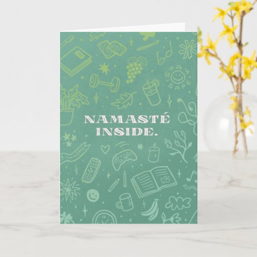 Grappige frontliniewerker bedankkaart kaart (Gele Bloem)