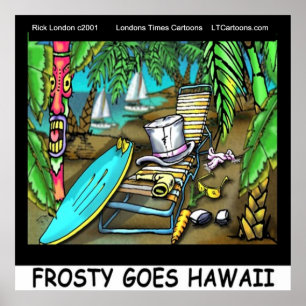 Grappige Frosty Gaat Naar Hawaii Poster