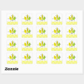Grappige Fruit Bende Vierkante Sticker (Vel)