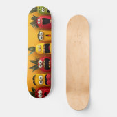 Grappige fruit emoji's persoonlijk skateboard (Voorkant)