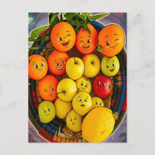 GRAPPIGE FRUIT ONTWERP BRIEFKAART