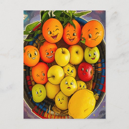 GRAPPIGE FRUIT ONTWERP BRIEFKAART (Voorkant)