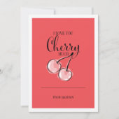 Grappige Fruit Pun Cherry Valentijn Kaart (Voorkant)