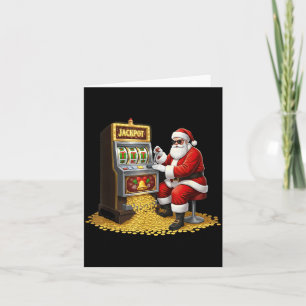 Grappige Fruitautomaat Kerstman Kerst Grafisch Cas Kaart