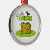 Grappige Fruitcake   Metalen Ornament (Rechts)