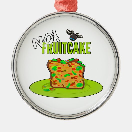 Grappige Fruitcake   Metalen Ornament (Voorkant)