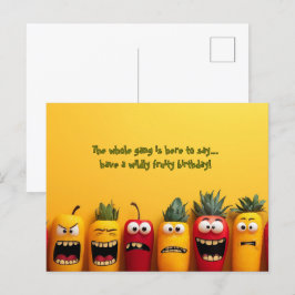 Grappige Fruitgezichten Verjaardag Briefkaart